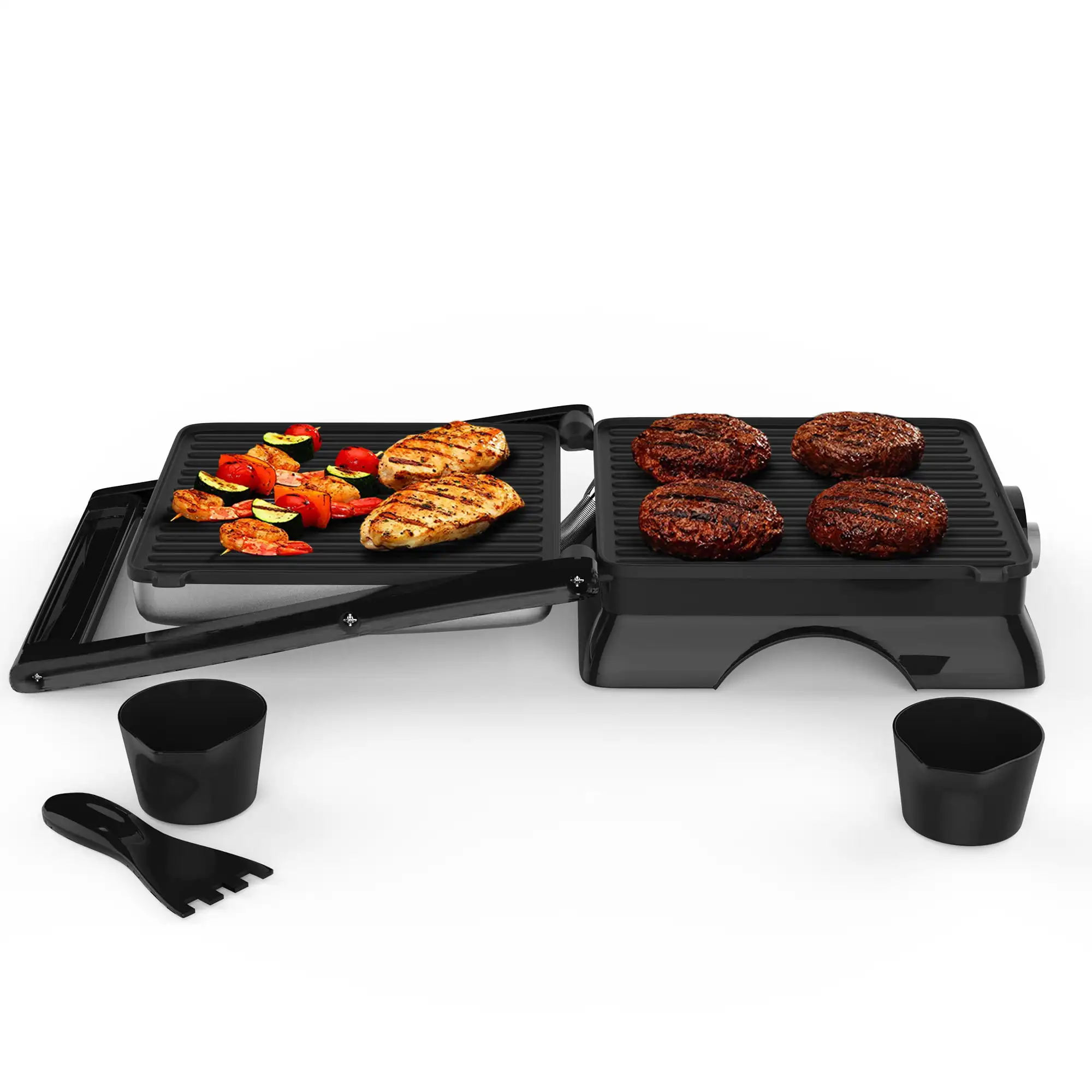 Panini Press Indoor Grill and Gourmet Sandwich Maker, Electric with Nonstick Plates
Panini Press Indoor Grill and Gourmet Sandwich Maker, Electric with Nonstick Plates