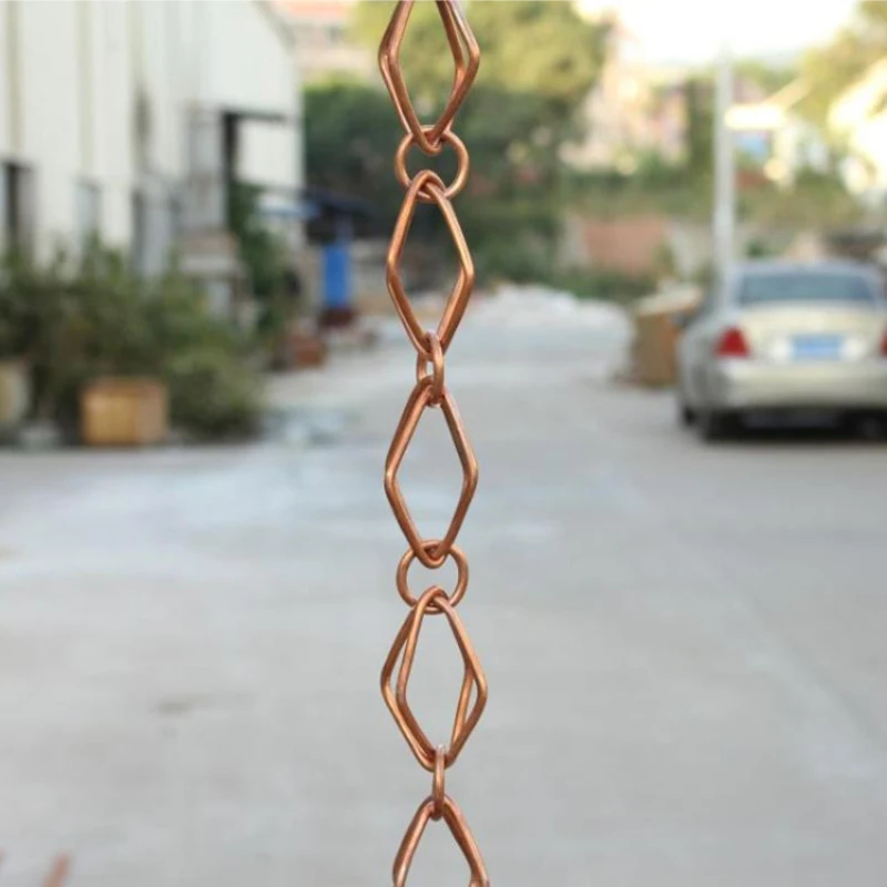 2.4m Copper Diamond Ring Falling Water Rain Chain Copper Rain Bell Drainage Chain
2.4m Copper Diamond Ring Falling Water Rain Chain Copper Rain Bell Drainage Chain