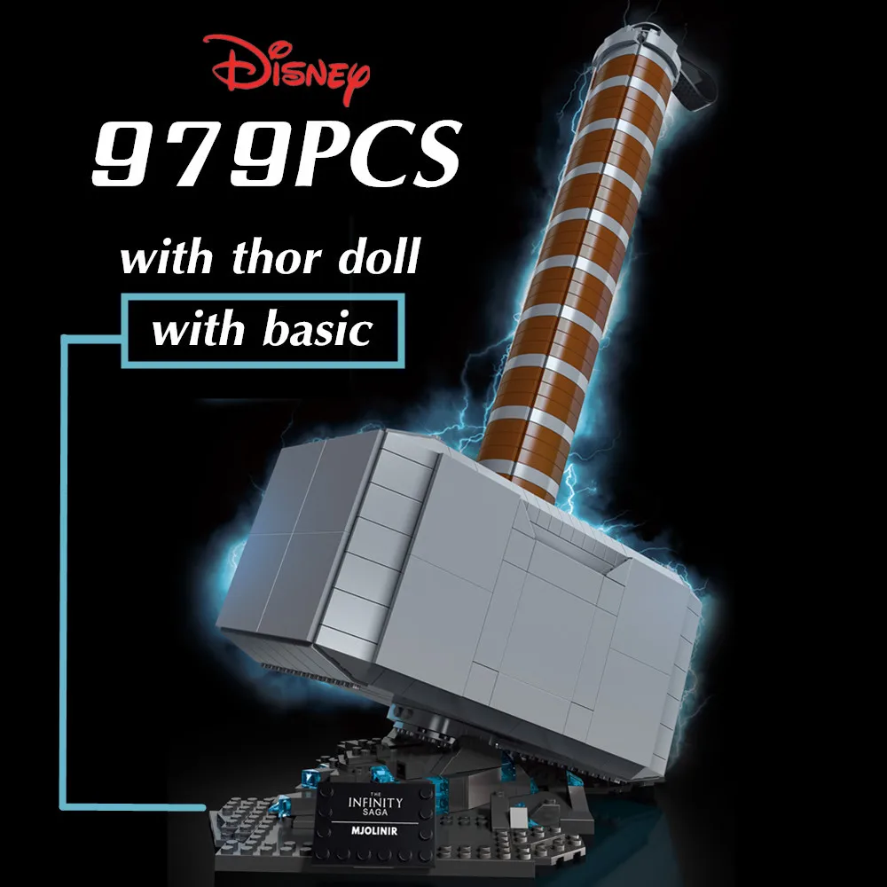 Disney 979PCS FIT 76209 Avenger Thors Thunder Hammer Galaxy Heroes Toy Weapon Mjolnirs Building Block Brick Kid Gift Christmas
Disney 979PCS FIT 76209 Avenger Thors Thunder Hammer Galaxy Heroes Toy Weapon Mjolnirs Building Block Brick Kid Gift Christmas