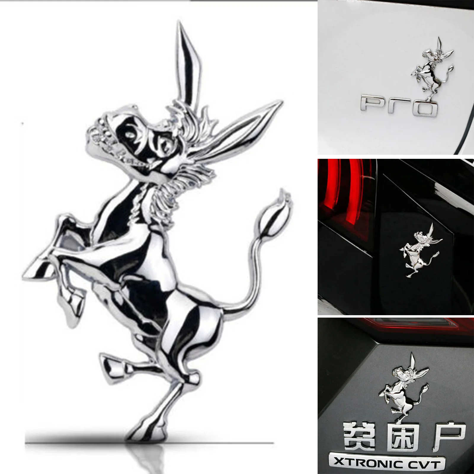 Car-Styling Donkey Horse Sticker 3D Metal Car Emblem Auto Badge Decoration Decals Funny Sticker Auto Accessories
Car-Styling Donkey Horse Sticker 3D Metal Car Emblem Auto Badge Decoration Decals Funny Sticker Auto Accessories
