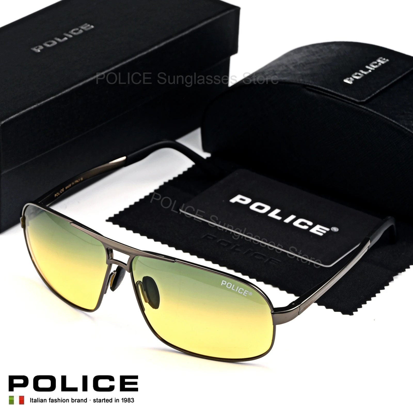 POLICE Luxury Brand UV400 Driving Night Vision Sunglasses Men Polarized Sun glasses for Men
POLICE Luxury Brand UV400 Driving Night Vision Sunglasses Men Polarized Sun glasses for Men