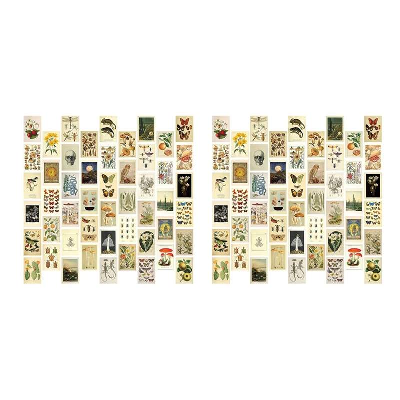 Vintage Aesthetic Wall Collage Kit - 100 Mini Botanical Cottagecore Collage Art Posters (4X6inch), For Trendy Photo Wall
Vintage Aesthetic Wall Collage Kit - 100 Mini Botanical Cottagecore Collage Art Posters (4X6inch), For Trendy Photo Wall