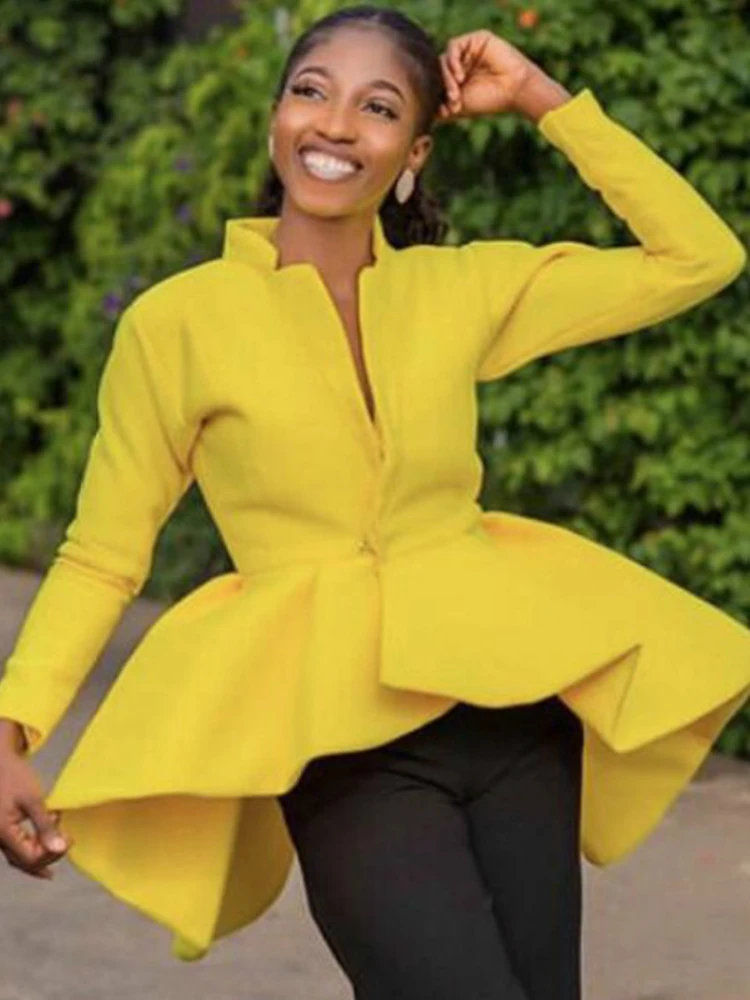 Women Sexy Party Blouse Cardigan Long Sleeve Peplum Tops Ruffles Autumn Female Party Wear Elegant African Lady 2022 Fall Fashion
Women Sexy Party Blouse Cardigan Long Sleeve Peplum Tops Ruffles Autumn Female Party Wear Elegant African Lady 2022 Fall Fashion
