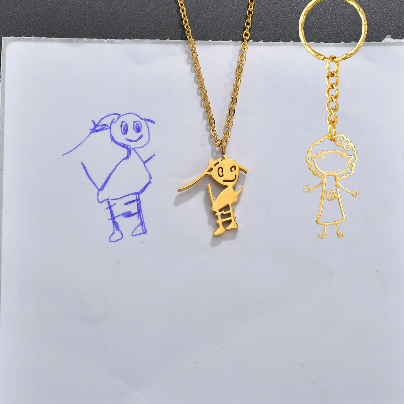 Diy High-End Stainless Steel Jewelry Custom Children's Drawing Necklace Kid's Art Personalized Custom Logo Gift for Family Gift
Diy High-End Stainless Steel Jewelry Custom Children's Drawing Necklace Kid's Art Personalized Custom Logo Gift for Family Gift