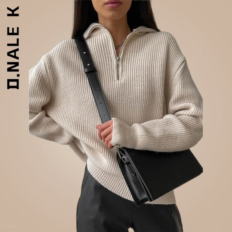 D.Nale K Solid Green Blue Pullover Long Sleeve Women's Turtleneck Zippers Fashion Women Sweaters Casual Knitted Sweater Woman
D.Nale K Solid Green Blue Pullover Long Sleeve Women's Turtleneck Zippers Fashion Women Sweaters Casual Knitted Sweater Woman