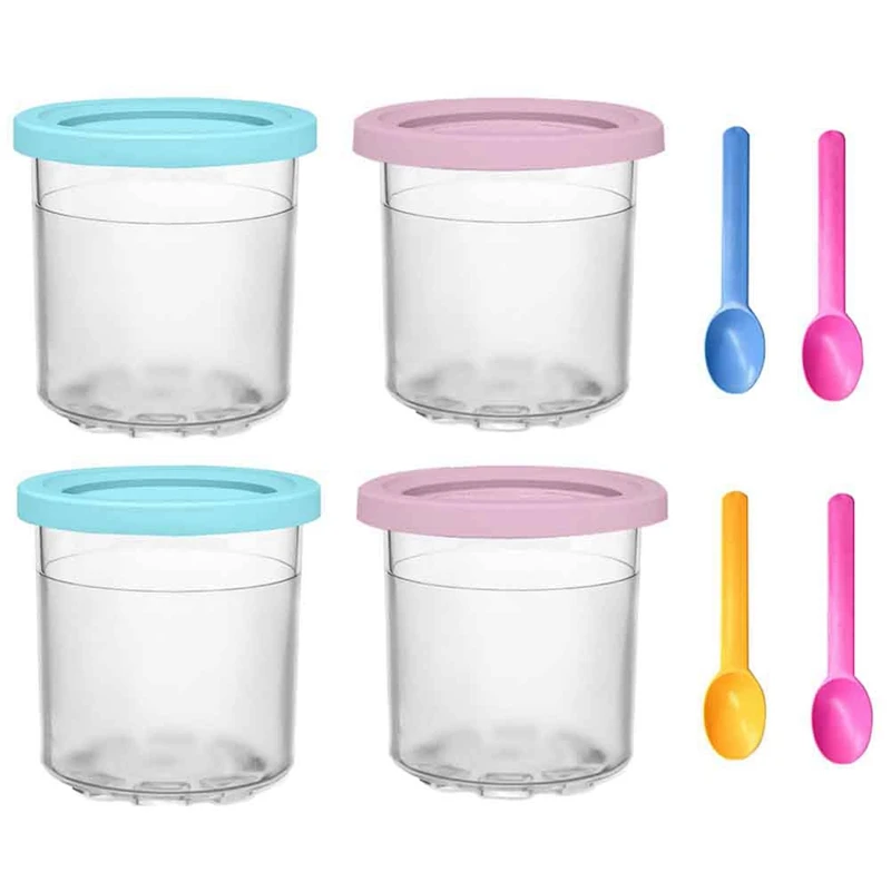 4Pcs Ice Cream Pints Cups For NINJA- CREAMI Series Ice Cream Maker Replacements Storage Jar With Sealing Lids
4Pcs Ice Cream Pints Cups For NINJA- CREAMI Series Ice Cream Maker Replacements Storage Jar With Sealing Lids