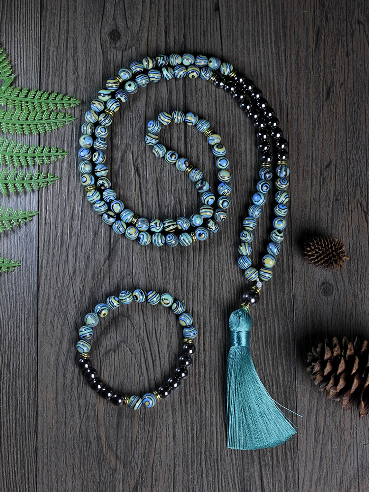 mala 108 beads 8mm malachite and Hematite long tassel necklace,japamalas 108 beads free shipping,108 piece socket set,Wholesale 
mala 108 beads 8mm malachite and Hematite long tassel necklace,japamalas 108 beads free shipping,108 piece socket set,Wholesale