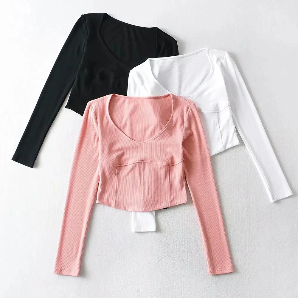 Spring Autumn Sports T Shirts Women Sexy Deep V Neck Short Yoga Blouse 2022 Long Sleeve Workout Fitness Dance Crop Tops vetement
Spring Autumn Sports T Shirts Women Sexy Deep V Neck Short Yoga Blouse 2022 Long Sleeve Workout Fitness Dance Crop Tops vetement