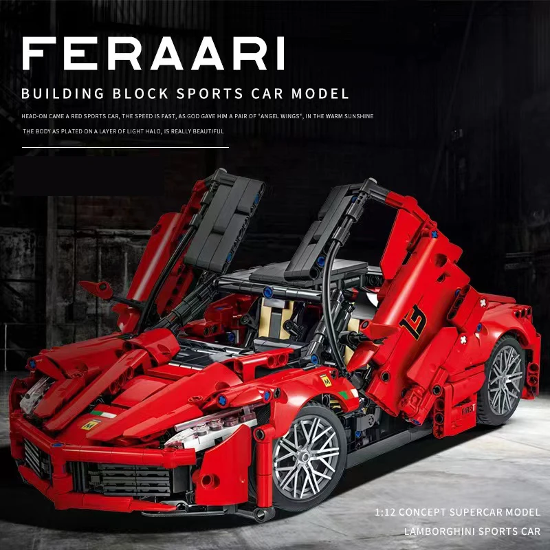 1659PCS Technical Feraari Enzo Sport Car Building Blocks 42143 V8 Engine Vehicle Assemble Bricks Toys Gifts For Boys Kids
1659PCS Technical Feraari Enzo Sport Car Building Blocks 42143 V8 Engine Vehicle Assemble Bricks Toys Gifts For Boys Kids