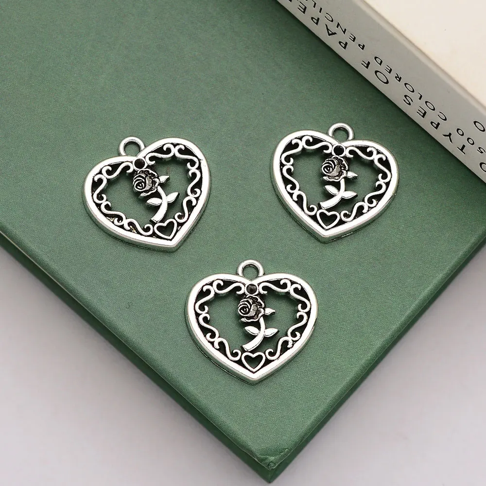30pcs/lot--19x20mm Antique Silver Plated Valentine's Day Charms Rose Heart Pendant For Jewelry Making Diy Necklace Earring Craft
30pcs/lot--19x20mm Antique Silver Plated Valentine's Day Charms Rose Heart Pendant For Jewelry Making Diy Necklace Earring Craft