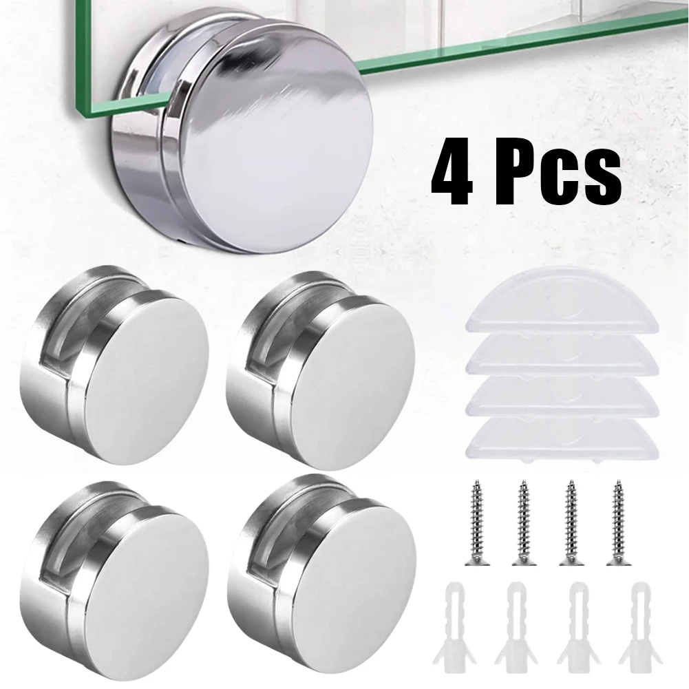 Glass Clip Mirror Clip Home Hotels Washrooms 4Set Hanging Holder No Drilling Required Round Accessories Durable
Glass Clip Mirror Clip Home Hotels Washrooms 4Set Hanging Holder No Drilling Required Round Accessories Durable