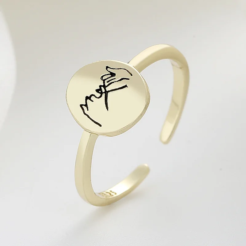 Romantic Couple Hand In Hand Rings For Women Men Adjustable Open Cuff Ring Party Wedding Love Promise Ring Jewelry Gift
Romantic Couple Hand In Hand Rings For Women Men Adjustable Open Cuff Ring Party Wedding Love Promise Ring Jewelry Gift