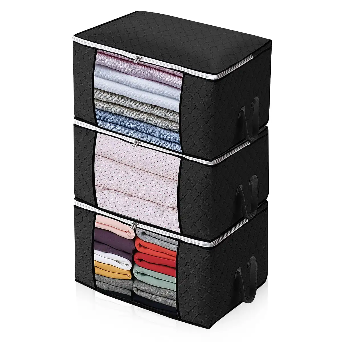 3 Pack 90L Large Capacity Clothes Storage Bags Foldable Storage Bag Space Saver with Clear Window & Carry Handles free shipping
3 Pack 90L Large Capacity Clothes Storage Bags Foldable Storage Bag Space Saver with Clear Window & Carry Handles free shipping