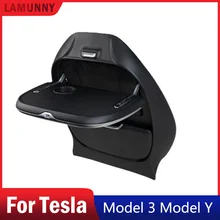 Seat Back Tray Table for Tesla Model Y 3 Car Seat Tray Table Desk for Food Eating Laptop Wireless Charge 1 Pack