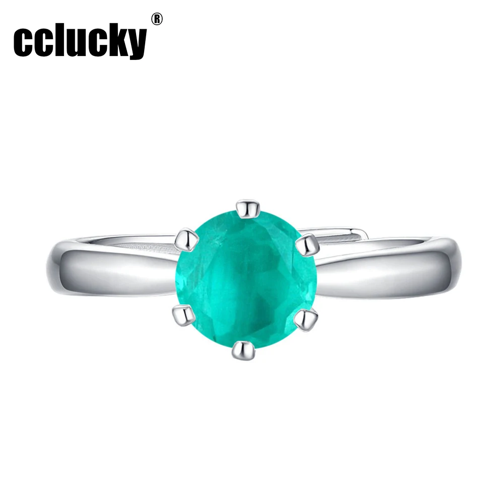 CC Lucky's new S925 sterling silver, six-claw inlaid composite, Paraíba 8mm round gemstones, and rings for women
CC Lucky's new S925 sterling silver, six-claw inlaid composite, Paraíba 8mm round gemstones, and rings for women