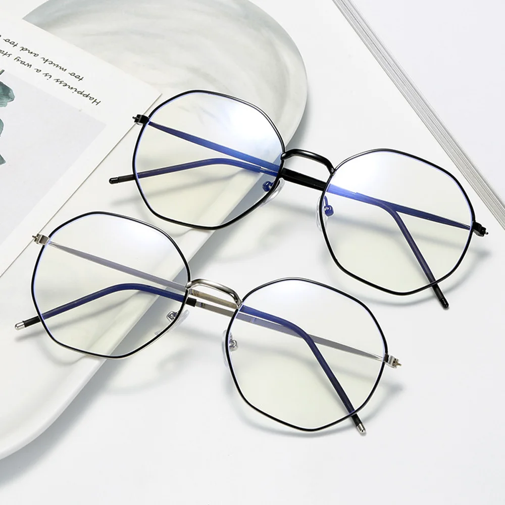 Polygon Anti-blue Light Glasses 1Pcs Metal Frame Retro Women Men Clear Lens Eyeglasses Irregular Optical Computer Plain Eyewear
Polygon Anti-blue Light Glasses 1Pcs Metal Frame Retro Women Men Clear Lens Eyeglasses Irregular Optical Computer Plain Eyewear