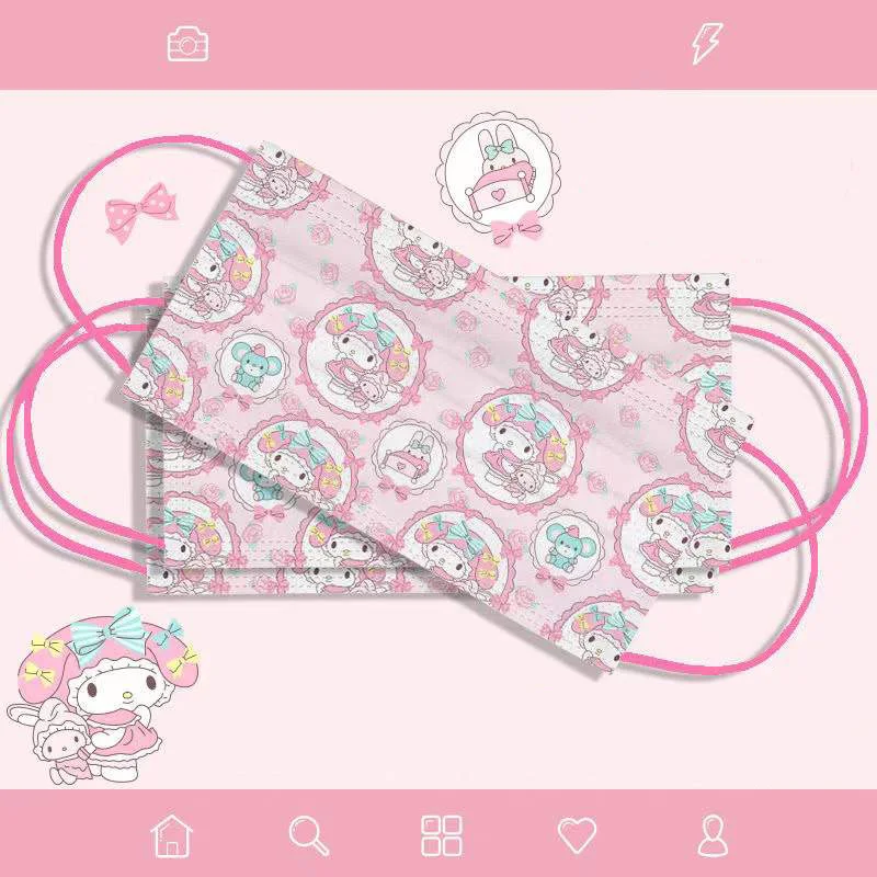 10 шт./компл. Милая маска My Melody, Нетканая ткань, одноразовая трехслойная защитная маска для защиты от прорезывания ушей
10 шт./компл. Милая маска My Melody, Нетканая ткань, одноразовая трехслойная защитная маска для защиты от прорезывания ушей