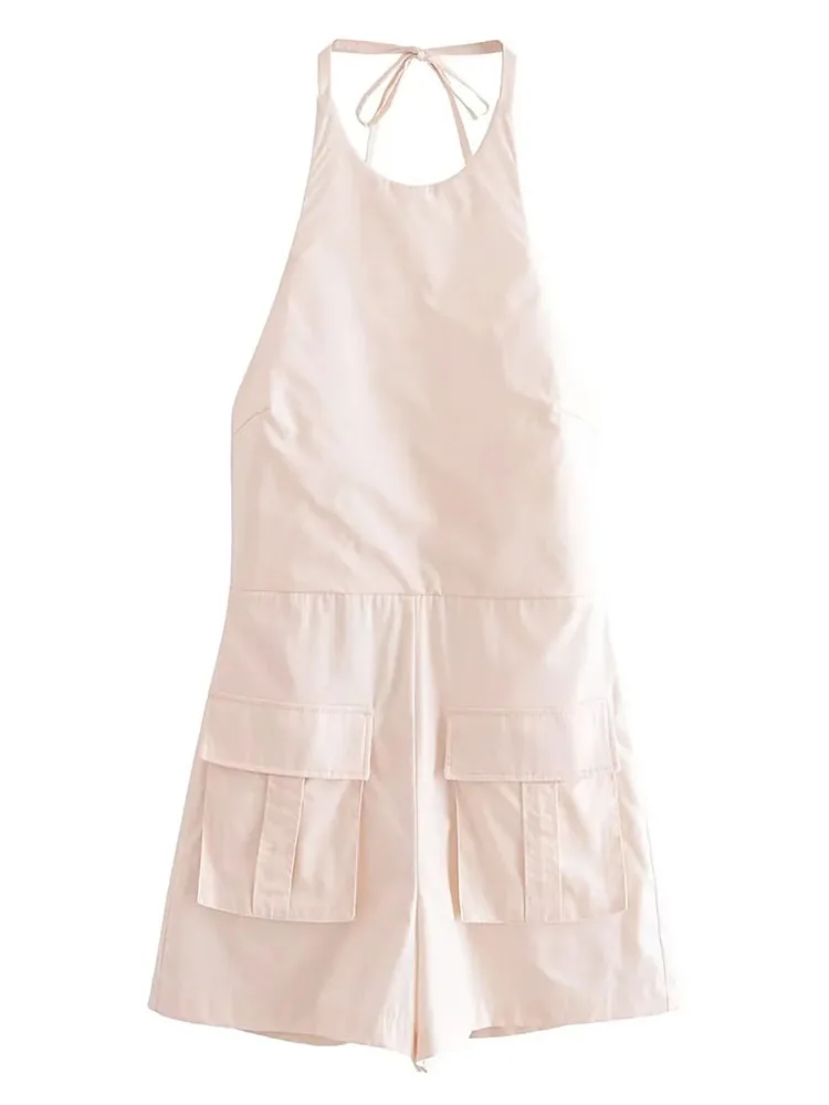 TRAF 2023 Summer New Women's Halter Jumpsuit Suspenders Short Jumpsuit Sleeveless Streetwear Jumpsuit Overalls
TRAF 2023 Summer New Women's Halter Jumpsuit Suspenders Short Jumpsuit Sleeveless Streetwear Jumpsuit Overalls
