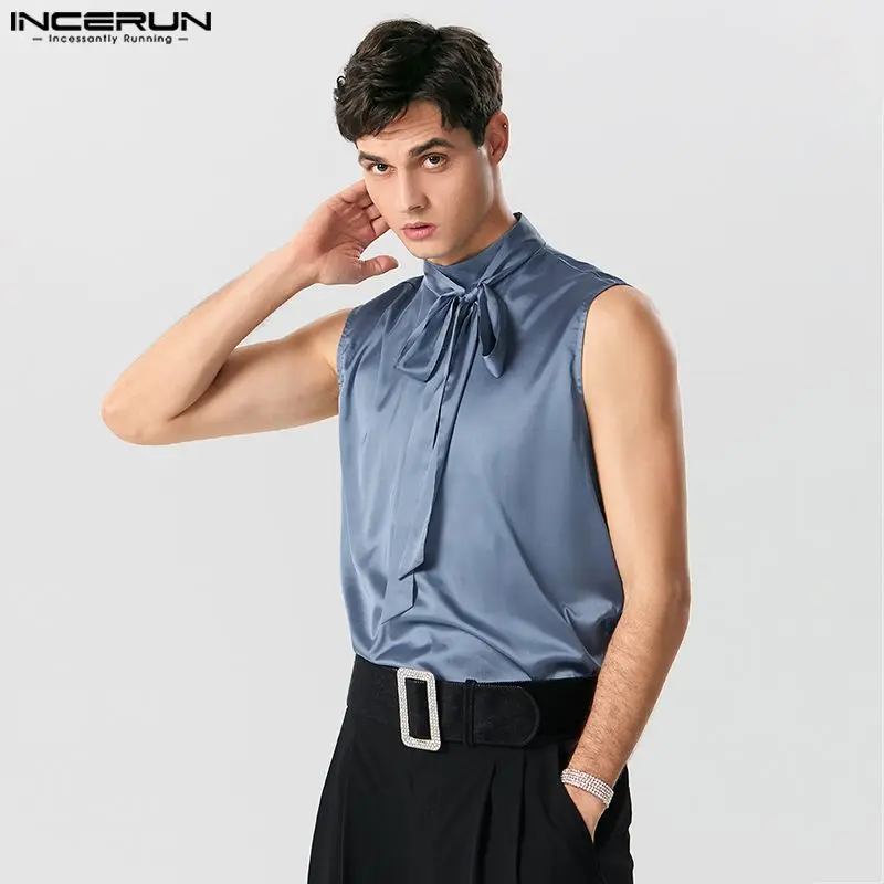 Summer Men Tank Tops Solid Satin Turtleneck Sleeveless Lace Up Vests Streetwear 2023 Fashion Casual Men Clothing S-5XL INCERUN
Summer Men Tank Tops Solid Satin Turtleneck Sleeveless Lace Up Vests Streetwear 2023 Fashion Casual Men Clothing S-5XL INCERUN