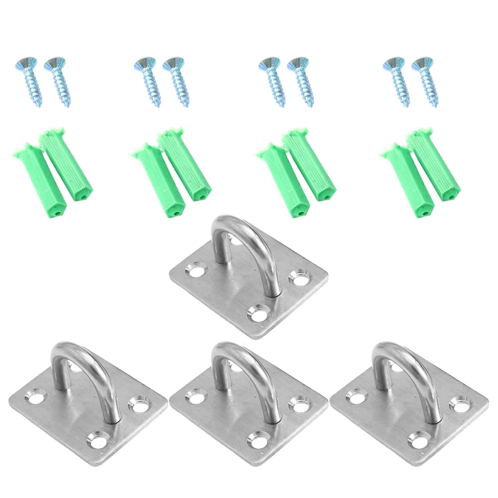 4 Pcs Ceiling Hardware Stainless Steel Hanger Heavy Duty Square Pad Eye Plate Wall Mounted Clothes Rack Hangers Hook Hooks
4 Pcs Ceiling Hardware Stainless Steel Hanger Heavy Duty Square Pad Eye Plate Wall Mounted Clothes Rack Hangers Hook Hooks