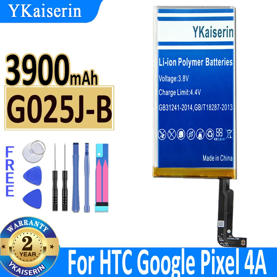 3900mAh YKaiserin G025J-B For Google Pixel 4A Replacement Bateria
3900mAh YKaiserin G025J-B For Google Pixel 4A Replacement Bateria