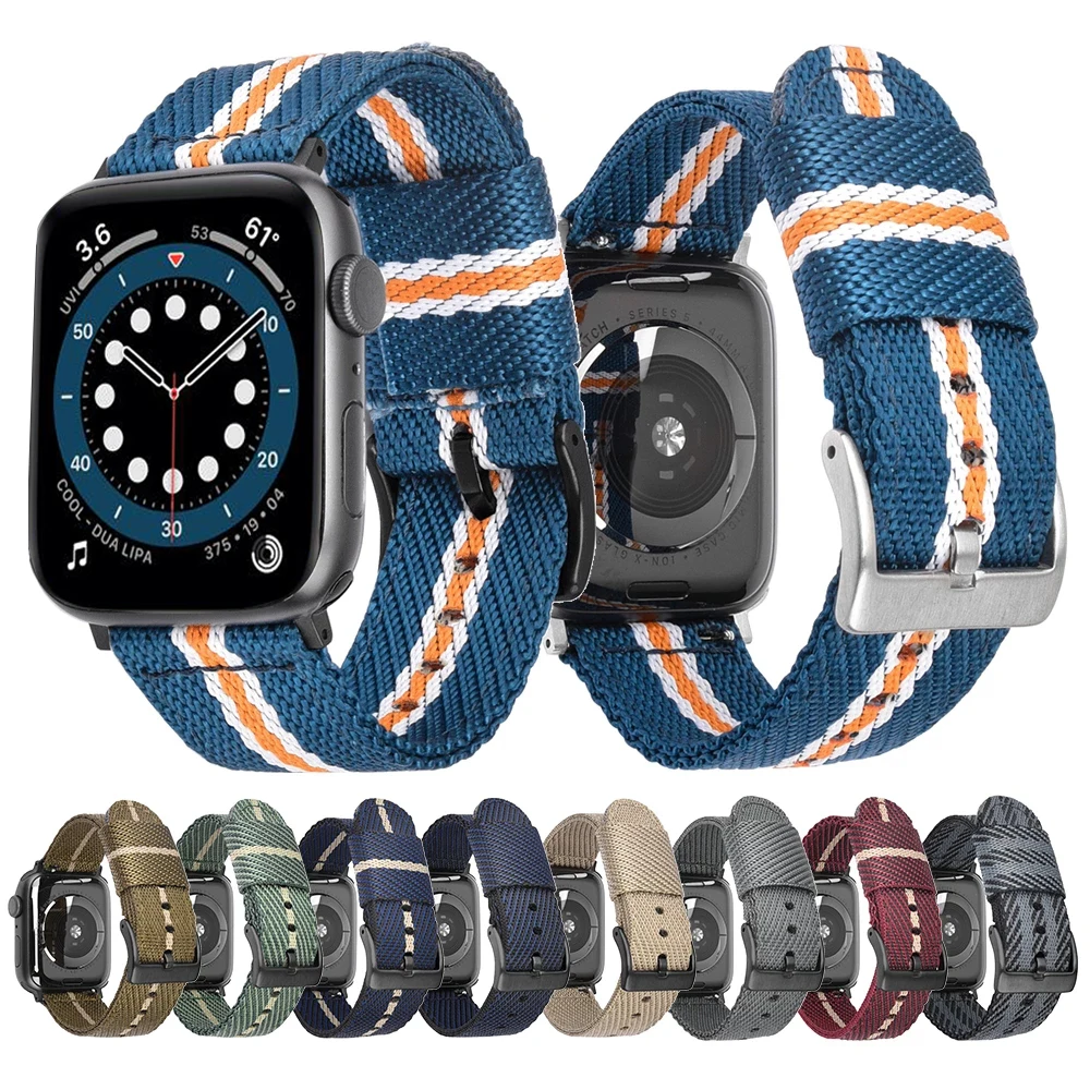 Ремешок нейлоновый для Apple Watch Band 44 мм 40 мм, сменный Браслет для IWatch Series 6 5 4 3 2 42 мм 38 мм
Ремешок нейлоновый для Apple Watch Band 44 мм 40 мм, сменный Браслет для IWatch Series 6 5 4 3 2 42 мм 38 мм