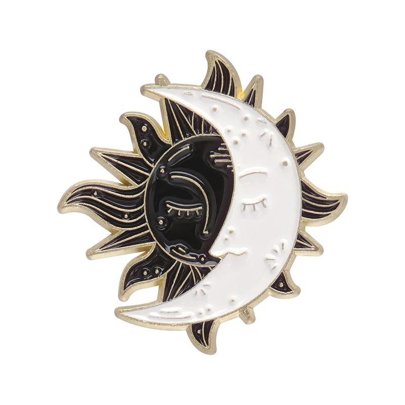Sun Moon Enamel Pins Brooches Face Brooch Lapel Black White Custom Backpack Hat Badges Jewelry Cartoon Accessories Gift Friends
Sun Moon Enamel Pins Brooches Face Brooch Lapel Black White Custom Backpack Hat Badges Jewelry Cartoon Accessories Gift Friends