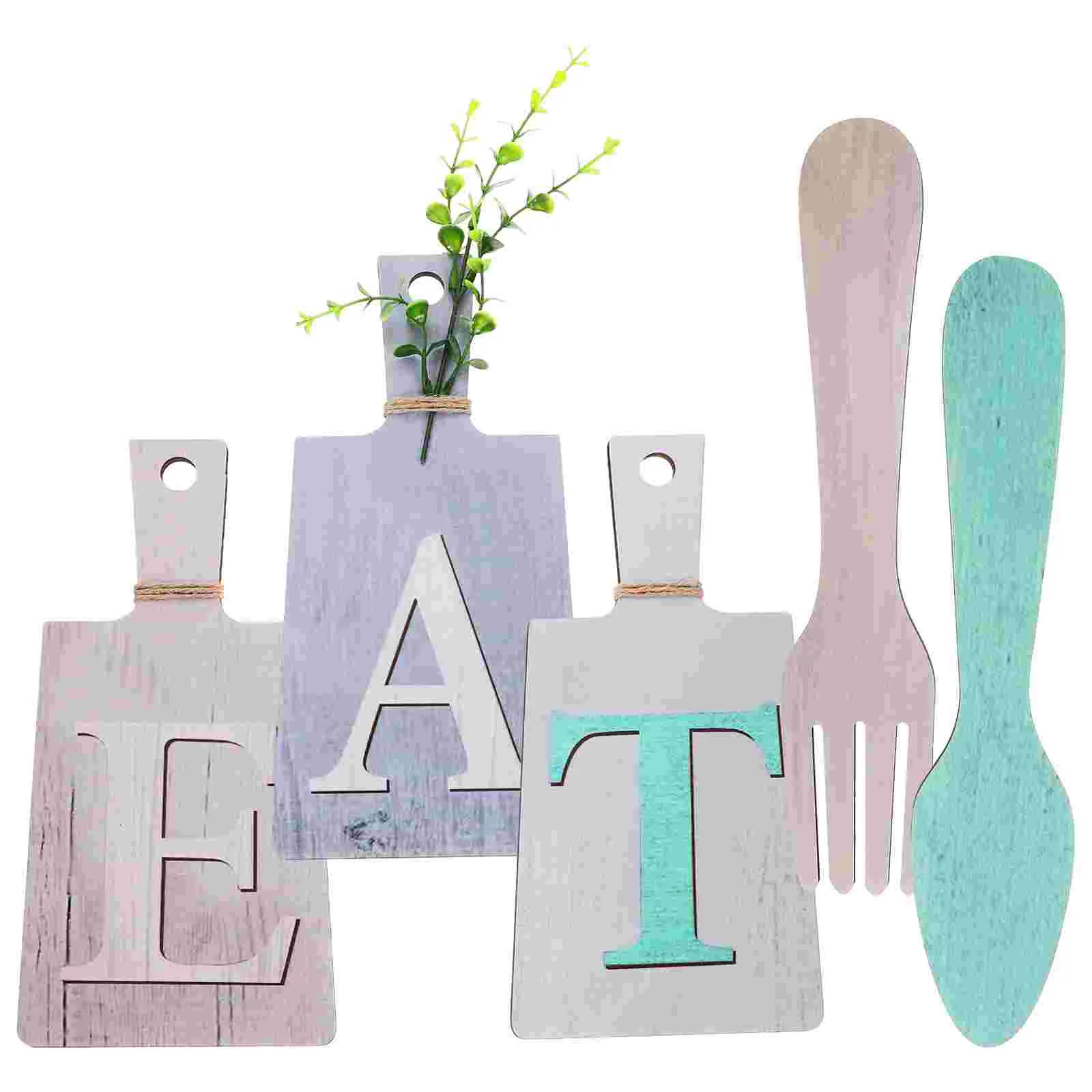 1 Set of EAT Letter Sign Fork Spoon Wall Hanging Sign Wooden Letters Kitchen Sign Restaurant Decor
1 Set of EAT Letter Sign Fork Spoon Wall Hanging Sign Wooden Letters Kitchen Sign Restaurant Decor