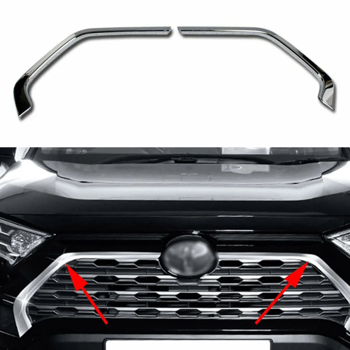 Fit For 2019 2020 Toyota RAV4 Chrome Head Grille Bumper Guard Protector Cover Trim Front Grill Trim Accessories
Fit For 2019 2020 Toyota RAV4 Chrome Head Grille Bumper Guard Protector Cover Trim Front Grill Trim Accessories