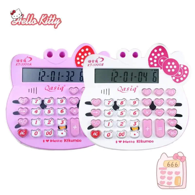 Hello Kitty Face Calculator Anime Solar Energy Calculator 12 Digits Cute Voice Computer Multifunction Calculator Household Tools
Hello Kitty Face Calculator Anime Solar Energy Calculator 12 Digits Cute Voice Computer Multifunction Calculator Household Tools