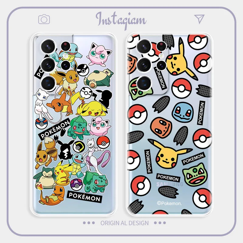 Pokemon Pikachu Phone Case For Samsung S22 S21 S20 FE S10 S9 S8 Plus Note 20 Ultra 10 9 8 Transparent Shockproof Cover 
Pokemon Pikachu Phone Case For Samsung S22 S21 S20 FE S10 S9 S8 Plus Note 20 Ultra 10 9 8 Transparent Shockproof Cover