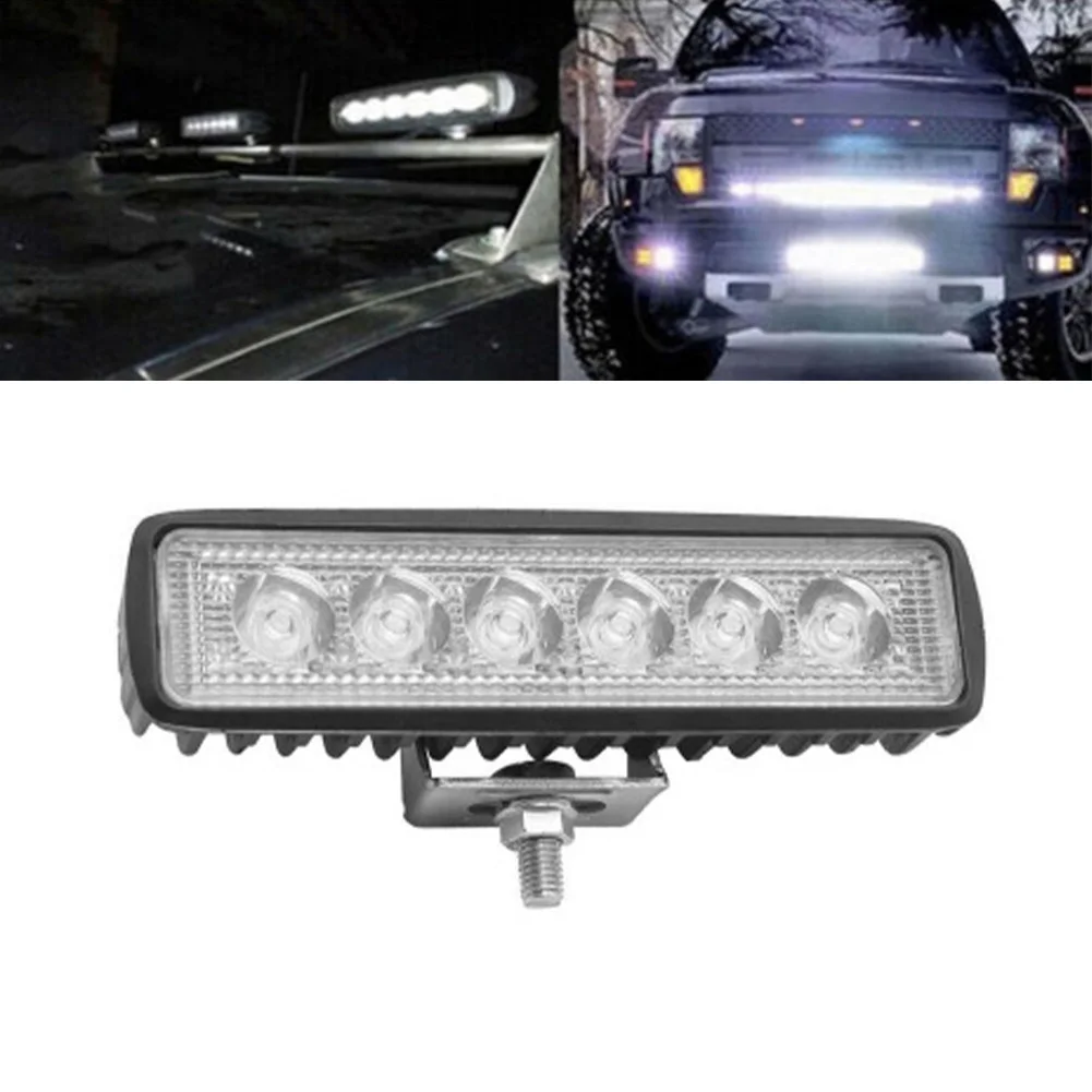 

6LED Work Light Bar Lamp Driving Fog Offroad SUV 4WD Car Boat Truck 18W Work Light Spotlight Super Bright Replacement