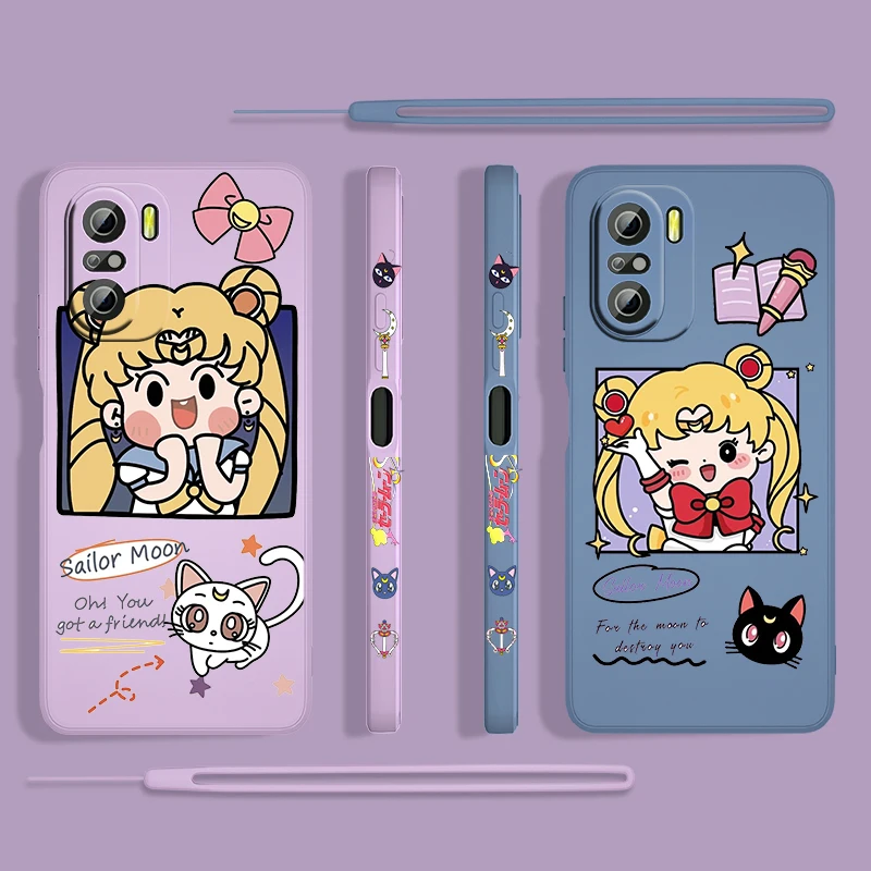 Cute Sailor Moon Girl For Xiaomi Redmi K50 K40 K30 Gaming 10X 9 9A 9T 8 8A Pro 4G 5G TPU Liquid Left Rope Gel Phone Case Fundas 
Cute Sailor Moon Girl For Xiaomi Redmi K50 K40 K30 Gaming 10X 9 9A 9T 8 8A Pro 4G 5G TPU Liquid Left Rope Gel Phone Case Fundas