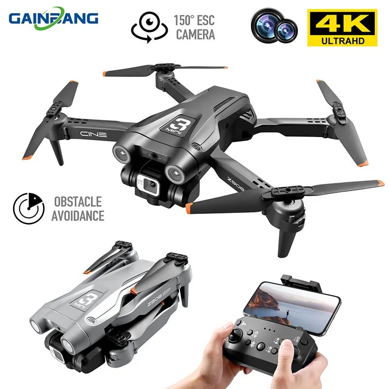Z908 Pro Drone 4K HD WIFI FPV Camera With Three-sided Obstacle Avoidance ESC Optical Flow Localization Helicopter RC Quadcopter
Z908 Pro Drone 4K HD WIFI FPV Camera With Three-sided Obstacle Avoidance ESC Optical Flow Localization Helicopter RC Quadcopter