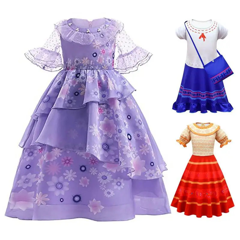 Flower Girls En-canto Isabella Dress Mirabell Charm Cosplay Princess Costume With Flower Band Fancy Dress Carnival Party Supply
Flower Girls En-canto Isabella Dress Mirabell Charm Cosplay Princess Costume With Flower Band Fancy Dress Carnival Party Supply