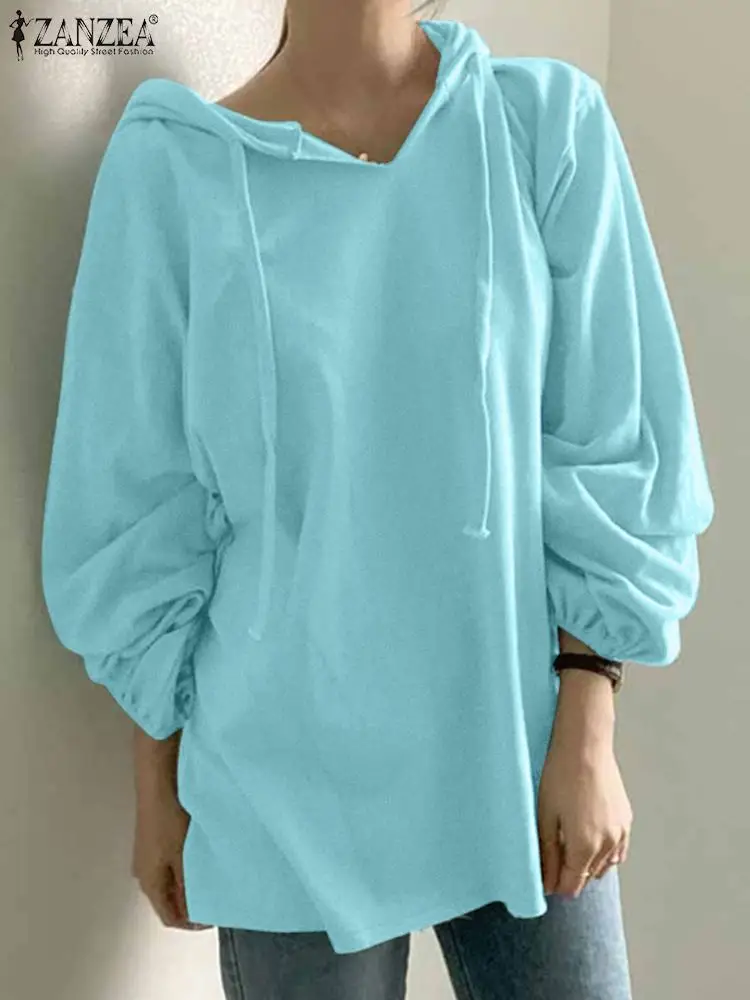 ZANZEA Women Harajuku Sweatshirts Fashion Hooded Pullovers Casual Long Sleeve Hoodies Oversized Tops Blusa Femme Streetwears
ZANZEA Women Harajuku Sweatshirts Fashion Hooded Pullovers Casual Long Sleeve Hoodies Oversized Tops Blusa Femme Streetwears