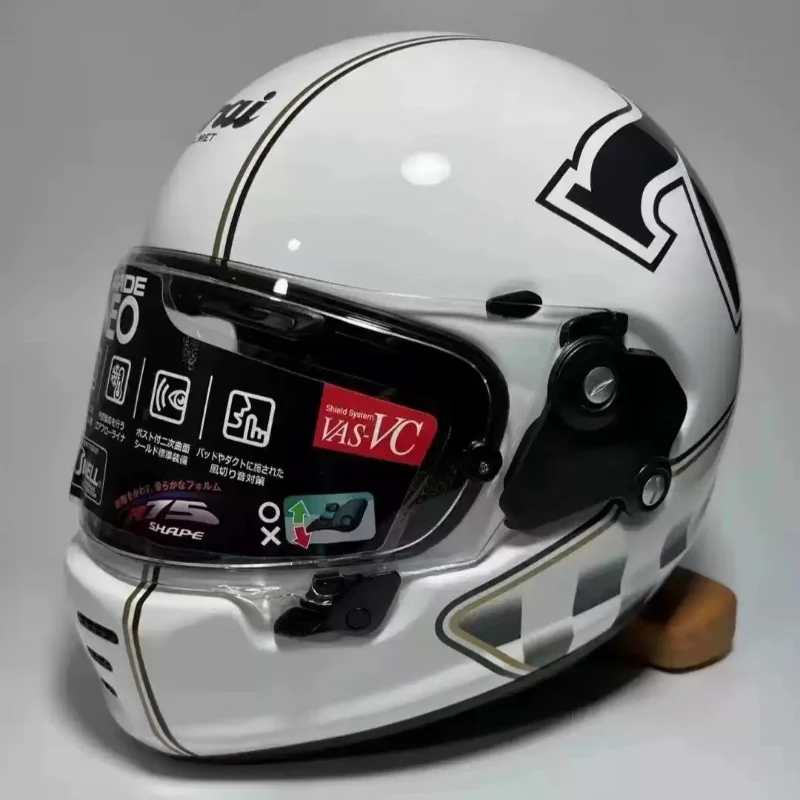 High Strength Fiberglass Motorcycle Helmet Retro Helmet Kart Racing Helmet NEO Full Helmet Fashion White No. 7, Capacete
High Strength Fiberglass Motorcycle Helmet Retro Helmet Kart Racing Helmet NEO Full Helmet Fashion White No. 7, Capacete