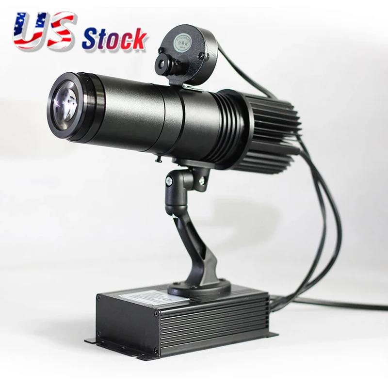 

20W LED Gobo Projector Advertising Logo Light Black Desktop Mountable with Custom Rotating Glass Gobos Lamp Business Lights