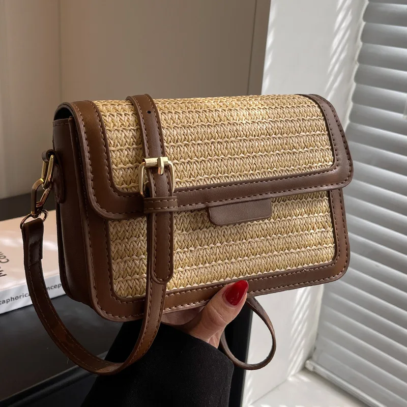 2023 Spring Summer Women's Bag Female Straw Shoulder Bag Small Square Bag Crossbody Bags for Women Handbag Cell Phone Purse
2023 Spring Summer Women's Bag Female Straw Shoulder Bag Small Square Bag Crossbody Bags for Women Handbag Cell Phone Purse