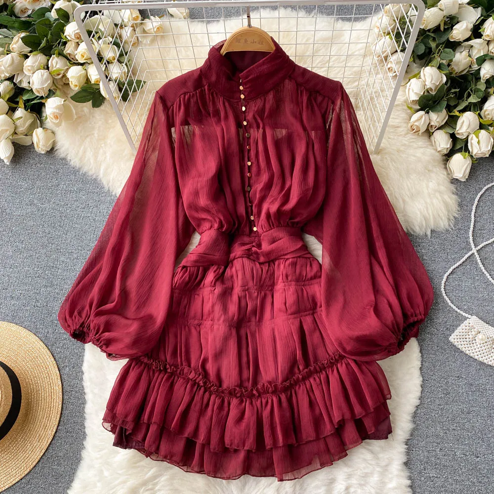 SuperAen 2022 Spring Autumn New Solid Single Breasted Slim Waist A Line Casual Chiffon Woman Dress
SuperAen 2022 Spring Autumn New Solid Single Breasted Slim Waist A Line Casual Chiffon Woman Dress