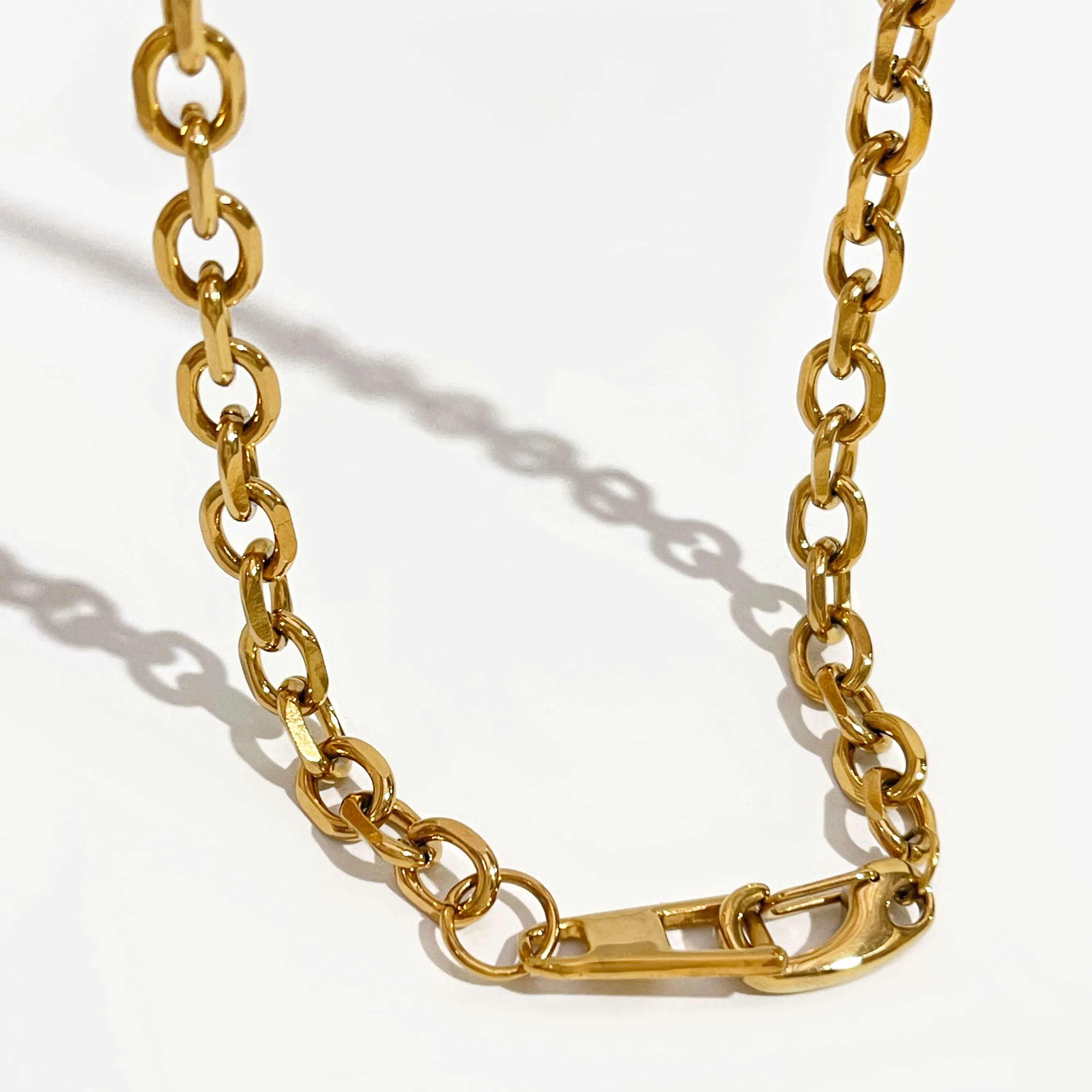 Peri'sBox Punk Hip Hop Oval Chain Necklace for Women Stainless Steel Lobster Clasp Zipper Chunky Necklaces Golden Jewelry
Peri'sBox Punk Hip Hop Oval Chain Necklace for Women Stainless Steel Lobster Clasp Zipper Chunky Necklaces Golden Jewelry