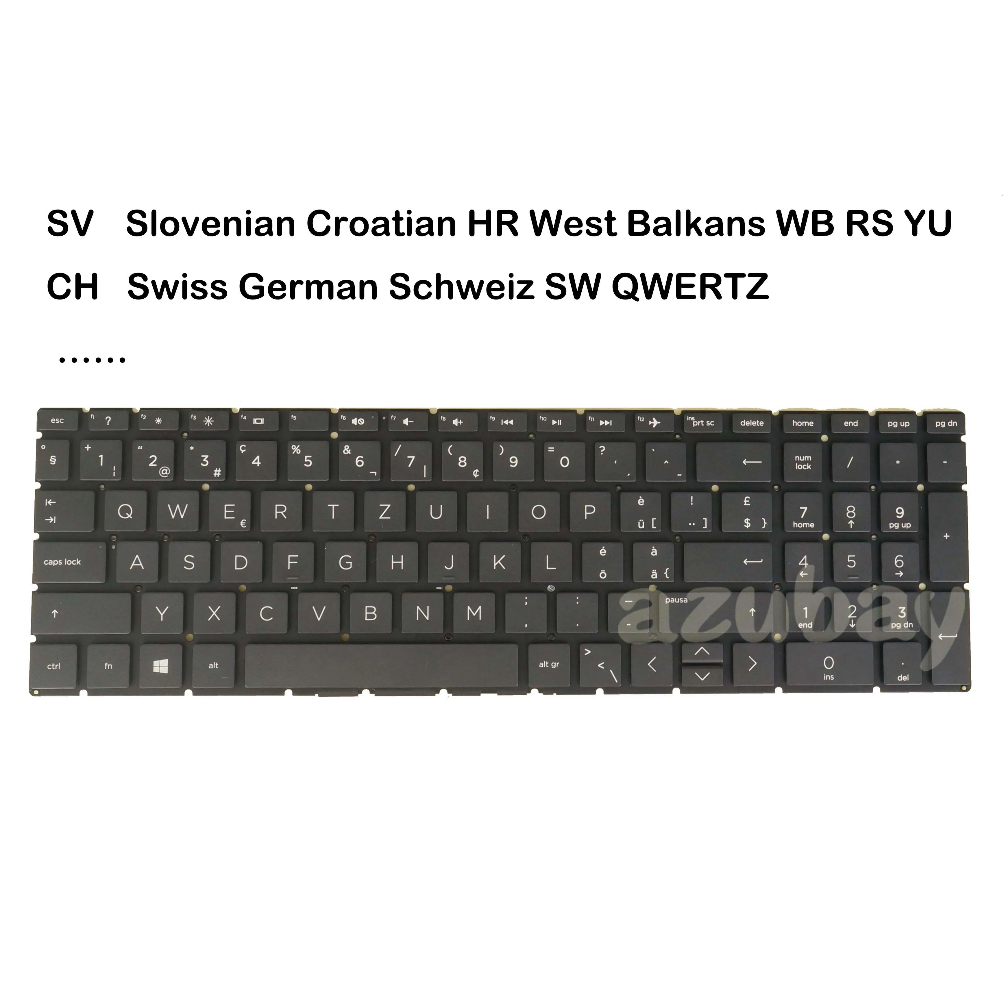 

Laptop Keyboard For HP 15-da 15t-da 15-db 15t-db 15g-dr 15s-dr 15q-ds 15s-du 15-dw 15g-dx 15-dy Swiss German Slovenian SV QWERTZ