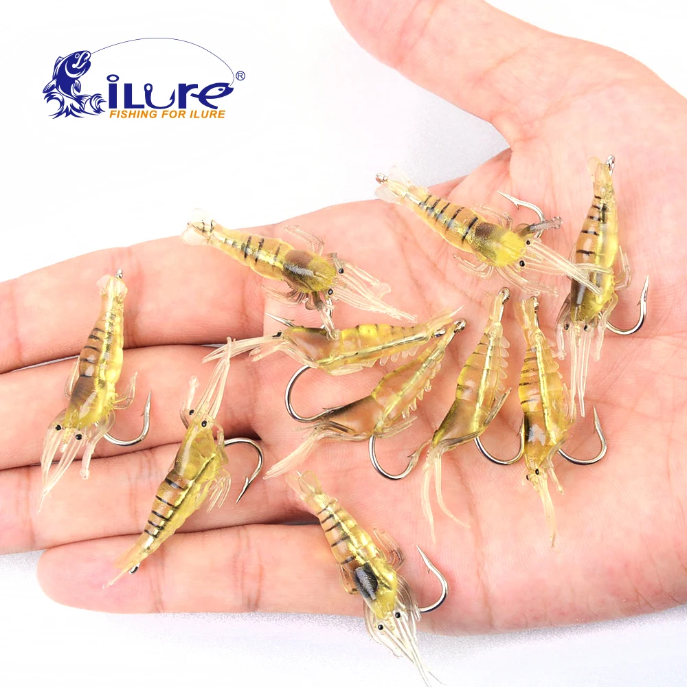 10 pcs/lot iLure 45mm 1.3g Fishing Bait Soft Luminous Shrimp Fishing Equipment Soaking Bait Rubber Hook Shrimps Souple Crankbait
10 pcs/lot iLure 45mm 1.3g Fishing Bait Soft Luminous Shrimp Fishing Equipment Soaking Bait Rubber Hook Shrimps Souple Crankbait