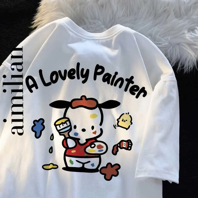 New Kawaii Pochacco Anime Pure Cotton Cute Cartoon Short Sleeve Loose T Shirt Womens Summer Loose Versatile Casual Top Wholesale
New Kawaii Pochacco Anime Pure Cotton Cute Cartoon Short Sleeve Loose T Shirt Womens Summer Loose Versatile Casual Top Wholesale