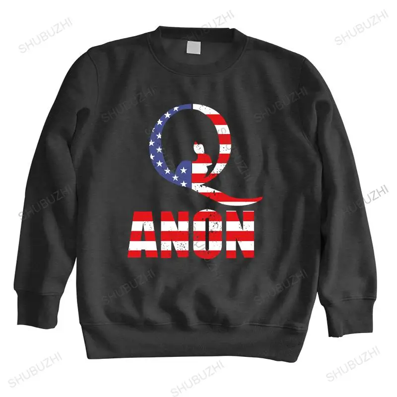 

Мужская Осенняя толстовка, черная толстовка с капюшоном QAnon Rabbit Q, американский флаг Трампа, патриотическая модель, брендовая толстовка, тон...