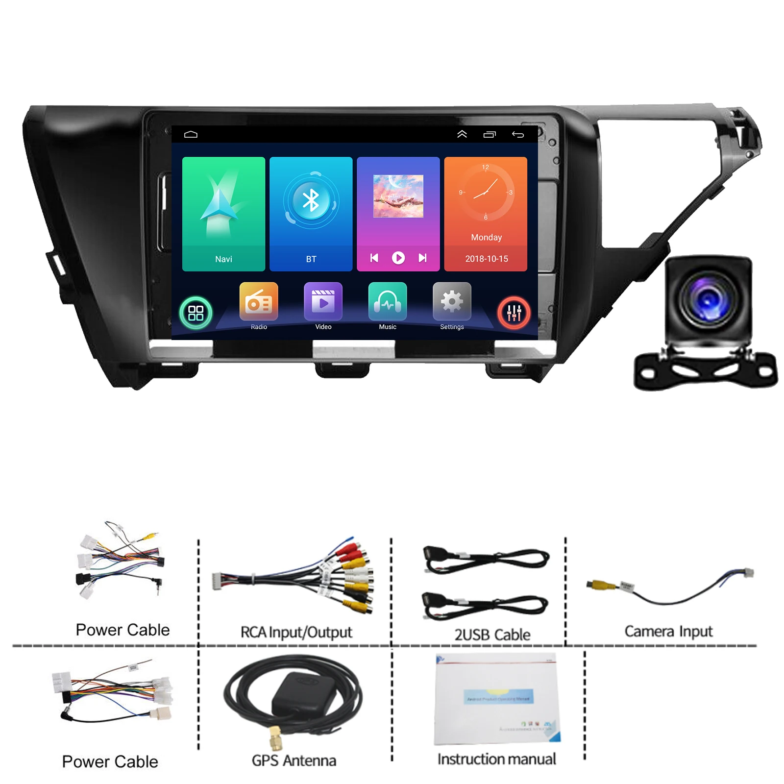 Android 12 2 + 32G автомобильный GPS-радиоприемник, стерео Carplay для Toyota Camry 2018 2019 2020 Многофункциональный 10,1 "Автомобильная интеллектуальная система
Android 12 2 + 32G автомобильный GPS-радиоприемник, стерео Carplay для Toyota Camry 2018 2019 2020 Многофункциональный 10,1 "Автомобильная интеллектуальная система