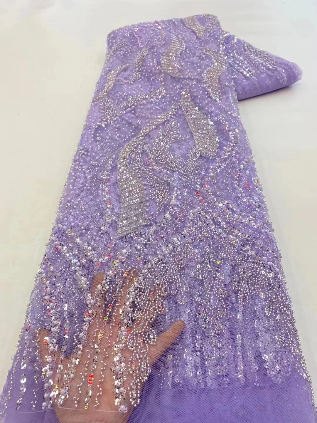 Purple Luxury Sequin African Lace Fabric 2022 High Quality Beads Nigerian Wedding Bridal Embroidery French Tulle Lace Fabric
Purple Luxury Sequin African Lace Fabric 2022 High Quality Beads Nigerian Wedding Bridal Embroidery French Tulle Lace Fabric