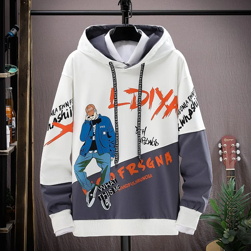High Street Graffiti Sweatshirt Men Autumn Hip Hop Hooded Pullover Harajuku Streetwear Fashion youth Long Sleeve Tops
High Street Graffiti Sweatshirt Men Autumn Hip Hop Hooded Pullover Harajuku Streetwear Fashion youth Long Sleeve Tops