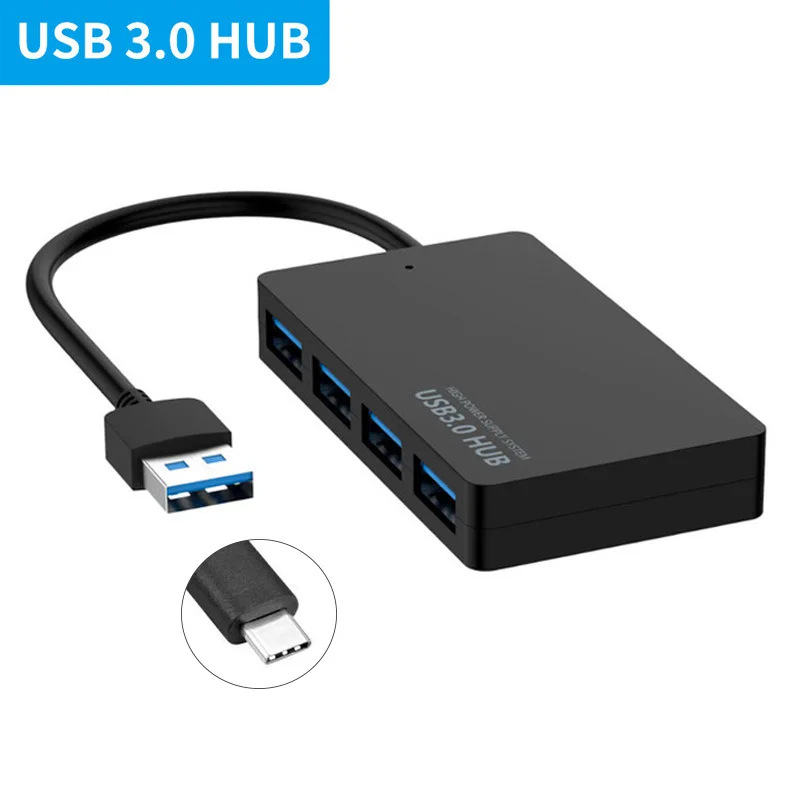 

Высокоскоростной разветвитель USB 3,0, разветвитель с 4 портами, расширитель с несколькими портами USB, компьютерные аксессуары для ноутбуков и ПК