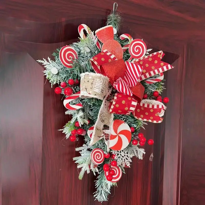 Artificial Christmas Wreath Christmas Wreath 11.81inches With Red Bowknot Lollipop Candy Cane Frosted Branches Winter Christ
Artificial Christmas Wreath Christmas Wreath 11.81inches With Red Bowknot Lollipop Candy Cane Frosted Branches Winter Christ